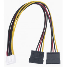 Cable Doble de Corriente SATA / Compatible con DVR's epcom / HIKVISION / 25 cms de Longitud