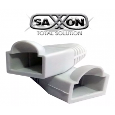 SAXXON S902A3 - Bota para conector plug RJ45 categoría 5e/ Color blanco/ Paquete de 100 piezas